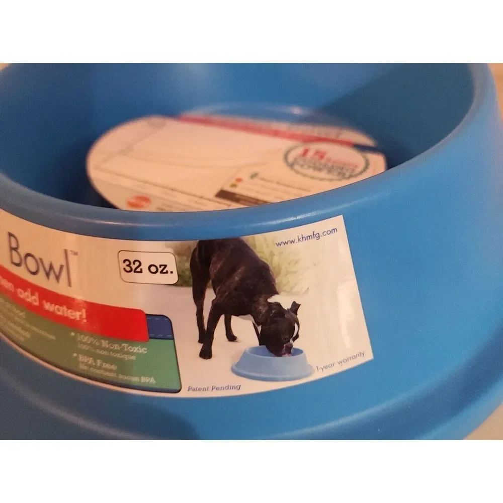 K&H Pet Products Coolin' Pet Bowl 32 oz. Blue 10.5